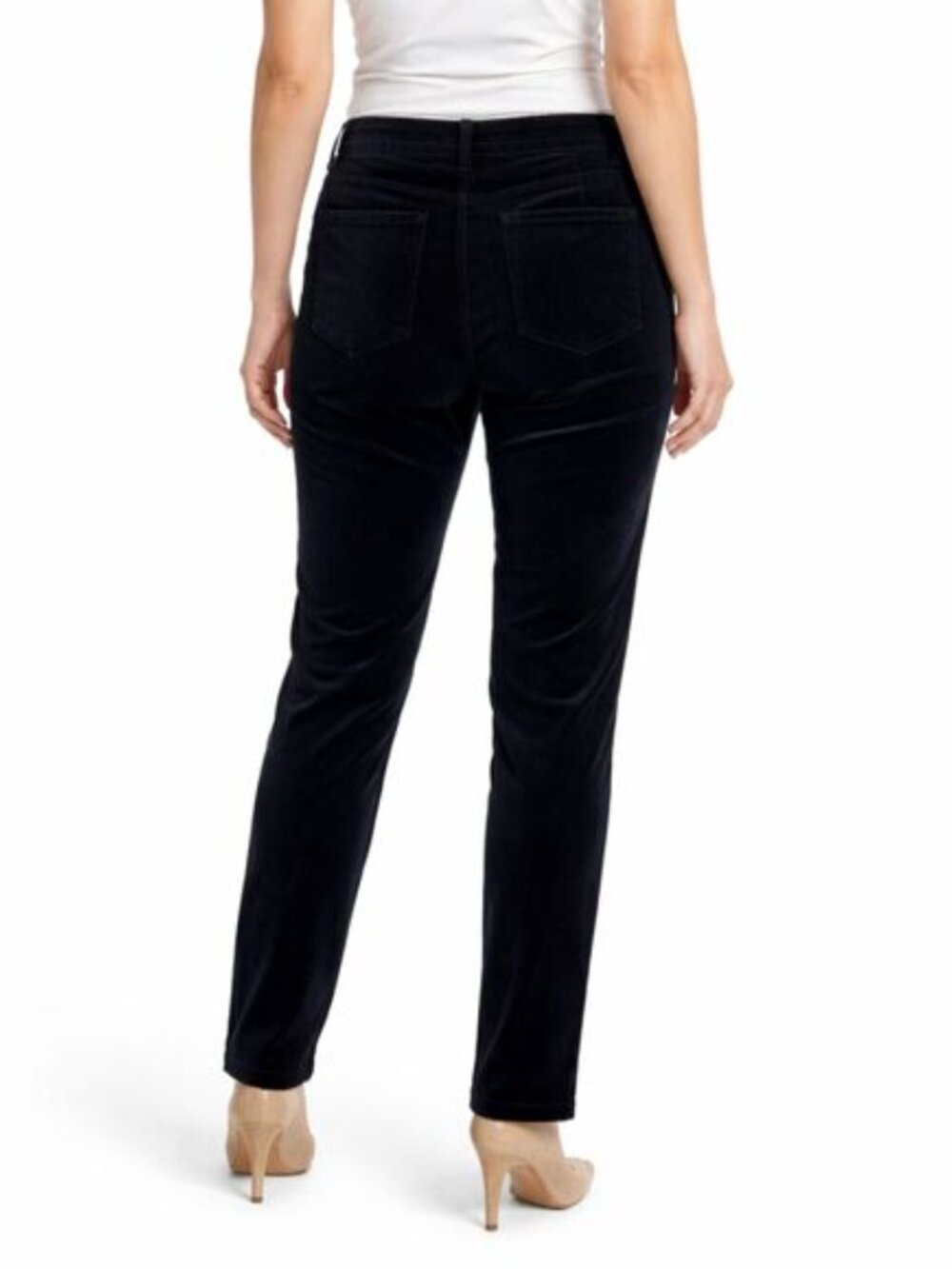 Chico’s Velveteen Pants Size 1.5 (10) Black Stretch Full Length - Picture 2 of 12